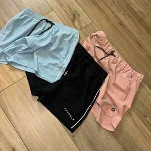 YoungLA Running Shorts Bundle  Women L Athletic Travel Beach Compact Loungewear